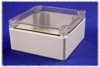 1554N2GYCL (1554 Series Enclosures - Hammond) - Grey/Clear - 119mm x 119mm x 61mm - Polycarbonate - IP68