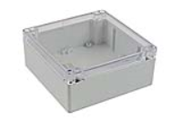 1554Q2GYCL (1554 Series Enclosures - Hammond) - Grey/Clear - 140mm x 140mm x 60mm - Polycarbonate - IP68