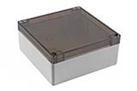 1554Q2GYSL (1554 Series Enclosures - Hammond) - Grey/Smoked - 140mm x 140mm x 60mm - Polycarbonate - IP68