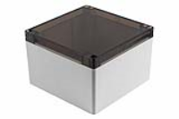 1554QA2GYSL (1554 Series Enclosures - Hammond) - Grey/Smoked - 140mm x 140mm x 90mm - Polycarbonate - IP68