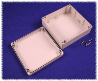 1554R2GY (1554 Series Enclosures - Hammond) - Grey - 160mm x 160mm x 61mm - Polycarbonate - IP68