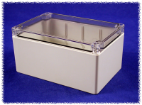 1554T2GYCL (1554 Series Enclosures - Hammond) - Grey/Clear - 180mm x 119mm x 89mm - Polycarbonate - IP68