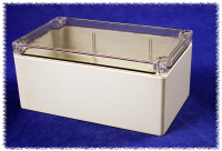 1554U2GYCL (1554 Series Enclosures - Hammond) - Grey/Clear - 201mm x 119mm x 89mm - Polycarbonate - IP68