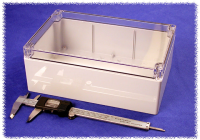 1554V2GYCL (1554 Series Enclosures - Hammond) - Grey/Clear - 239mm x 160mm x 89mm - Polycarbonate - IP68