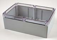 1554VA2GYCL (1554 Series Enclosures - Hammond) - Grey/Clear - 239mm x 160mm x 89mm - Polycarbonate - IP68