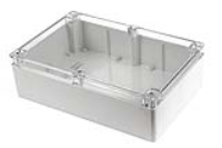 1554X2GYCL (1554 Series Enclosures - Hammond) - Grey/Clear - 300mm x 200mm x 90mm - Polycarbonate - IP68