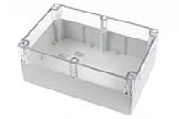 1554XA2GYCL (1554 Series Enclosures - Hammond) - Grey/Clear - 300mm x 200mm x 120mm - Polycarbonate - IP68