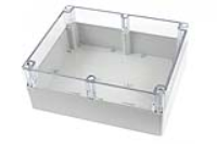 1554YA2GYCL (1554 Series Enclosures - Hammond) - Grey/Clear - 300mm x 240mm x 120mm - Polycarbonate - IP68