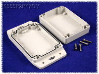 1555F2F17GY (1555F Series Enclosures - Hammond) - Light Grey - 119mm x 91mm x 37mm - Polycarbonate - IP68