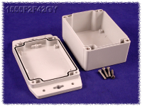 1555F2F42GY (1555F Series Enclosures - Hammond) - Light Grey - 119mm x 91mm x 62mm - Polycarbonate - IP68