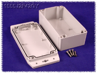 1555J2F42GY (1555F Series Enclosures - Hammond) - Light Grey - 160mm x 91mm x 62mm - Polycarbonate - IP68