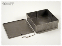 1590FF (1590 Series Enclosures - Hammond) - Natural - 187mm x 187mm x 63mm - Aluminium (Die-Cast Alloy) - IP54