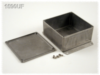 1590UF (1590 Series Enclosures - Hammond) - Natural - 119mm x 119mm x 55mm - Aluminium (Die-Cast Alloy) - IP54