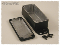 1590WAFBK (1590 Series Enclosures - Hammond) - Black - 92mm x 39mm x 27mm - Aluminium (Die-Cast Alloy) - IP65