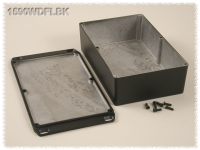 1590WDFLBK (1590 Series Enclosures - Hammond) - Black - 187mm x 119mm x 52mm - Aluminium (Die-Cast Alloy) - IP65