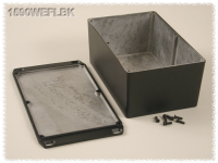 1590WEFLBK (1590 Series Enclosures - Hammond) - Black - 187mm x 119mm x 78mm - Aluminium (Die-Cast Alloy) - IP65