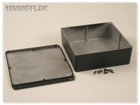 1590WFFLBK (1590 Series Enclosures - Hammond) - Black - 187mm x 187mm x 63mm - Aluminium (Die-Cast Alloy) - IP65