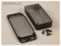 1590WGFLBK (1590 Series Enclosures - Hammond) - Black - 100mm x 50mm x 21mm - Aluminium (Die-Cast Alloy) - IP65