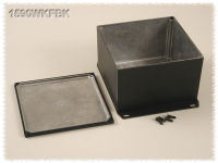 1590WKFBK (1590 Series Enclosures - Hammond) - Black - 125mm x 125mm x 75mm - Aluminium (Die-Cast Alloy) - IP65