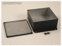 1590WKKFBK (1590 Series Enclosures - Hammond) - Black - 125mm x 125mm x 53mm - Aluminium (Die-Cast Alloy) - IP65