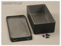 1590WP1FLBK (1590 Series Enclosures - Hammond) - Black - 153mm x 82mm x 46mm - Aluminium (Die-Cast Alloy) - IP65