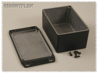 1590WTFLBK (1590 Series Enclosures - Hammond) - Black - 120mm x 80mm x 55mm - Aluminium (Die-Cast Alloy) - IP65