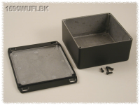 1590WUFLBK (1590 Series Enclosures - Hammond) - Black - 119mm x 119mm x 55mm - Aluminium (Die-Cast Alloy) - IP65