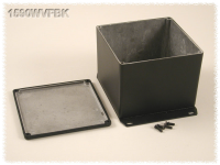 1590WVFBK (1590 Series Enclosures - Hammond) - Black - 119mm x 119mm x 90mm - Aluminium (Die-Cast Alloy) - IP65