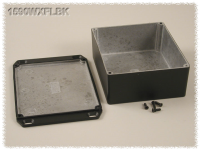 1590WXFLBK (1590 Series Enclosures - Hammond) - Black - 145mm x 121mm x 52mm - Aluminium (Die-Cast Alloy) - IP65