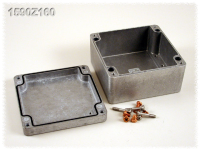 1590Z160 (1590Z Series Enclosures - Hammond) - Natural - 160mm x 160mm x 70mm - Aluminium (Die-Cast Alloy) - IP68