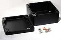 1590Z160BK (1590Z Series Enclosures - Hammond) - Black - 160mm x 160mm x 70mm - Aluminium (Die-Cast Alloy) - IP68