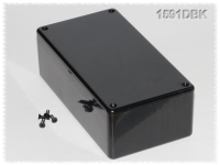 1591DBK (1591 Series Enclosures - Hammond) - Black - 150mm x 81mm x 46mm - ABS Plastic - IP54