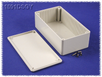 1591DSGY (1591 Series Enclosures - Hammond) - Grey - 150mm x 81mm x 46mm - ABS Plastic - IP54