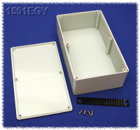 1591EGY (1591 Series Enclosures - Hammond) - Grey - 190mm x 110mm x 57mm - ABS Plastic - IP54