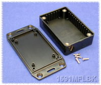 1591MFLBK (1591 Series Enclosures - Hammond) - Black - 84mm x 56mm x 20mm - ABS Plastic - IP54