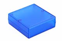 1593ARTBU (1593 Series Enclosures - Hammond) - Transparent Blue - 75mm x 74mm x 27mm - ABS Plastic - IP54