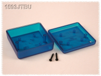 1593JTBU (1593 Series Enclosures - Hammond) - Transparent Blue - 66mm x 66mm x 28mm - ABS Plastic - IP54