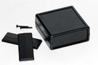 1593KBK (1593 Series Enclosures - Hammond) - Black - 66mm x 66mm x 28mm - ABS Plastic - IP54