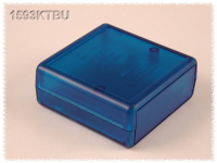 1593KTBU (1593 Series Enclosures - Hammond) - Transparent Blue - 66mm x 66mm x 28mm - ABS Plastic - IP54