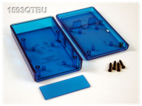 1593QTBU (1593 Series Enclosures - Hammond) - Transparent Blue - 112mm x 66mm x 28mm - ABS Plastic - IP54