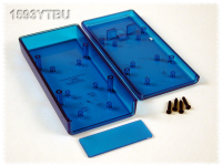 1593YTBU (1593 Series Enclosures - Hammond) - Transparent Blue - 140mm x 66mm x 28mm - ABS Plastic - IP54