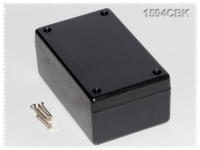 1594CBK (1594 Series Enclosures - Hammond) - Black - 104mm x 66mm x 33mm - ABS Plastic - IP54