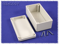 1594DSGY (1594 Series Enclosures - Hammond) - Grey - 132mm x 66mm x 43mm - ABS Plastic - IP54