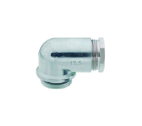 21.111 (Elbow cable gland with pressure screw thread length 6 min/max cable dia 6-12 - Hylec APL Electrical Components)