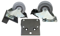 2CCSTL (CCST Series C2 Low-Profile Cabinet Caster Set - Hammond Manufacturing) - Locking Casters - Set of Two