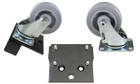 2CCSTN (CCST Series C2 Low-Profile Cabinet Caster Set - Hammond Manufacturing) - Non-Locking Casters - Set of Two