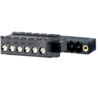31217104 (4 Pole horizontal screw female plug terminal block 5.08mm pitch 13.5A 320V - Hylec APL Electrical Components)
