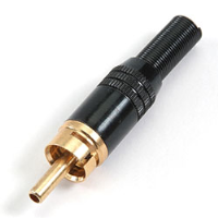331-0100 (Professional Phono Plug Gold Shell - Deltron Components)