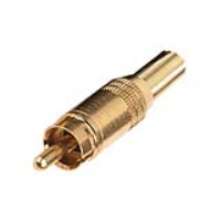 334-0000 (Solid Pin Phono Plug Gold Shell - Deltron Components)