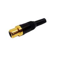 342-0100 (Professional Phono Line Socket Black Chrome Shell - Deltron Components)